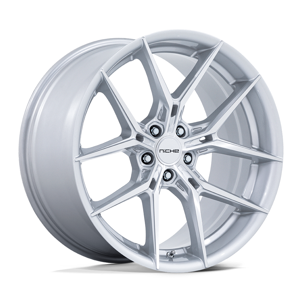 NICHE 1PC NC279 PRODIGY 5 18X8.5 35 5X114.3 SILVER W/ MACHINED FACE