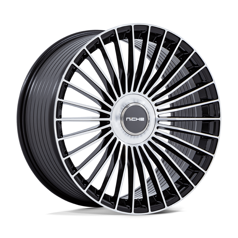 NICHE 1PC NC282 SERENE 20x9 20 5x112/5x120 GLOSS BLACK W/ MACHINED FACE