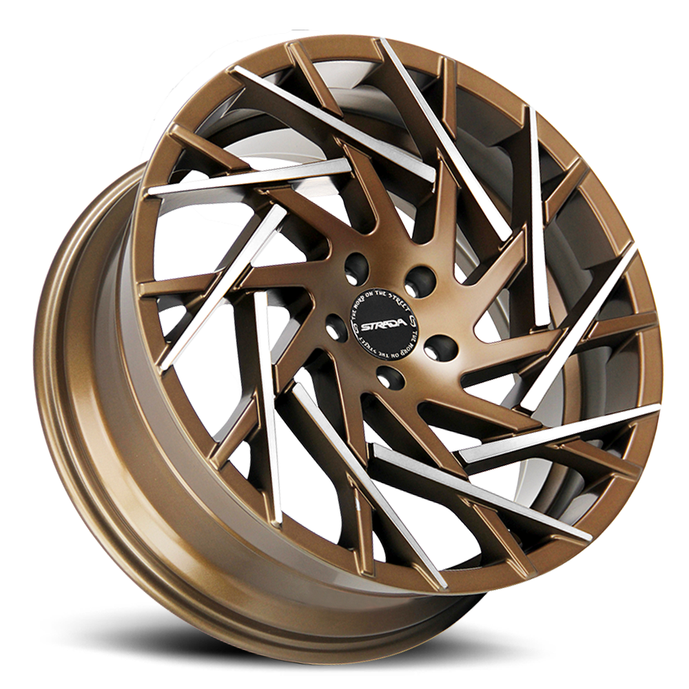 STRADA S64 NIDO 22X9 15MM 5X115 BRONZE MACHINED TIPS | S64251515BZMT