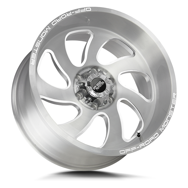 OFF ROAD MONSTER M07 M07 20X10 NEG 19MM 8LUG BLANK BRUSHED FACE SILVER | M070800N19BFS