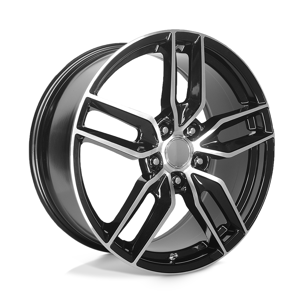 PERFORMANCE REPLICAS PR160 20X10 79 5X120.65/5X4.75 Gloss Black with Machined Spokes