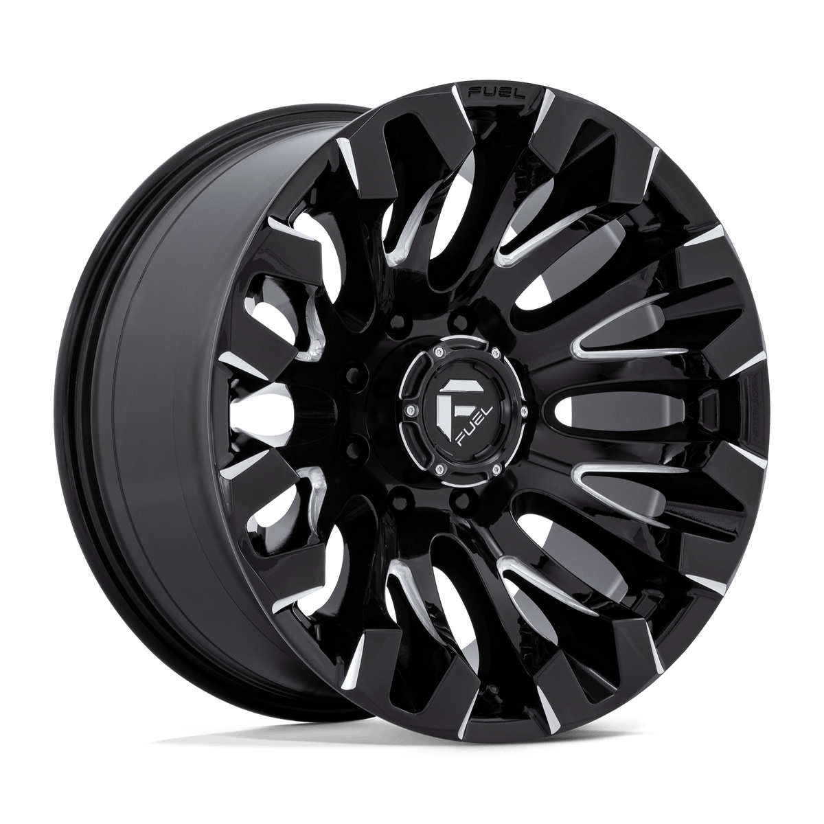 FUEL 1PC D828 QUAKE 20X10 -18 8X165.1 GLOSS BLACK MILLED