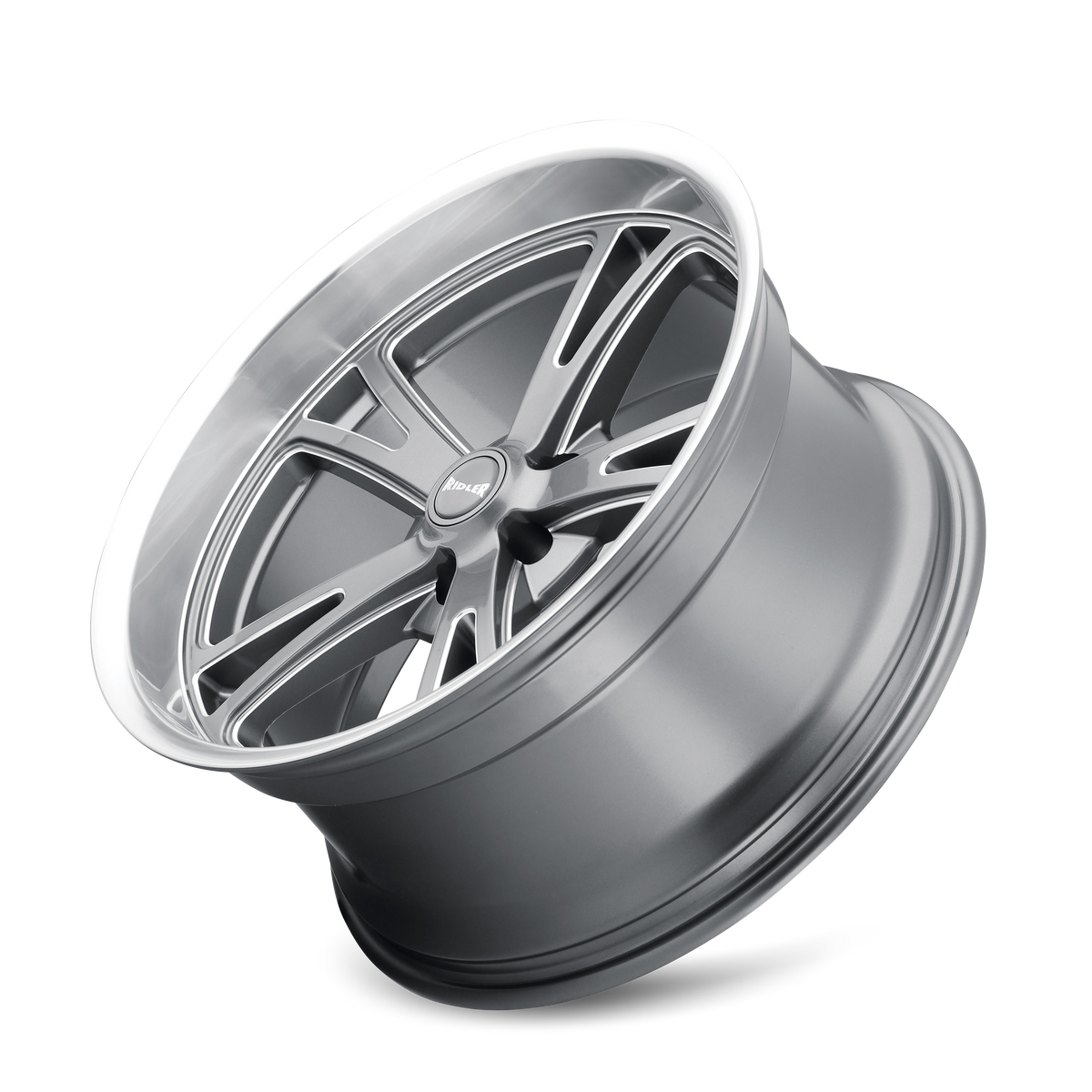 RIDLER 606 20X10 0 5x120.65 GREY W/MACHINED LIP