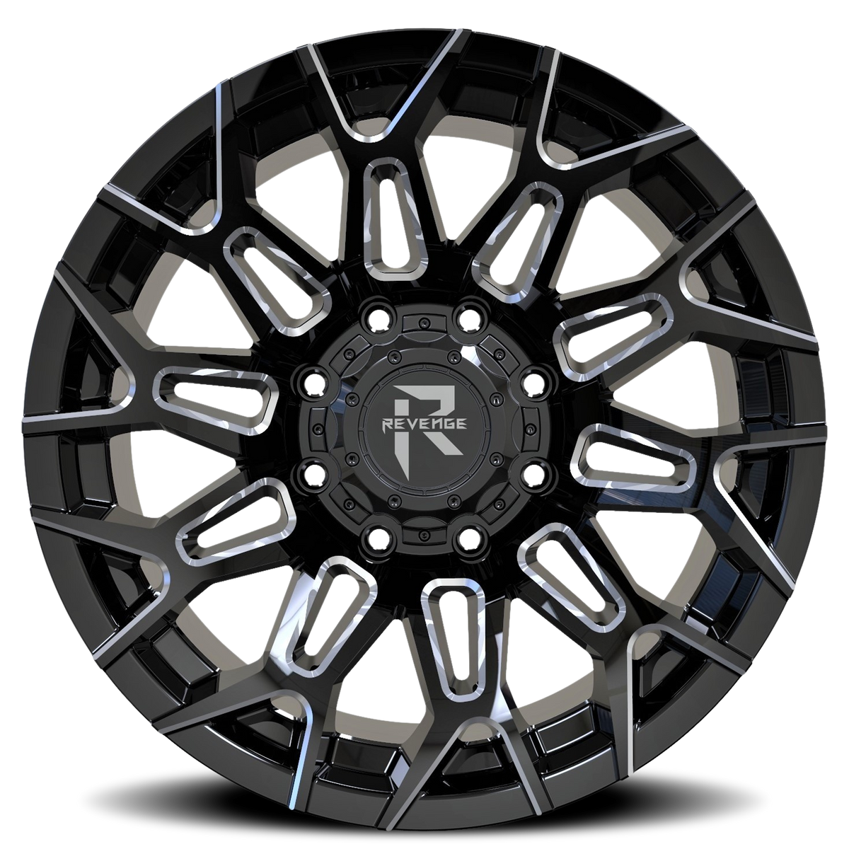 REVENGE OFFROAD RV203 20X10 -19 8X180 BLACK MILLED