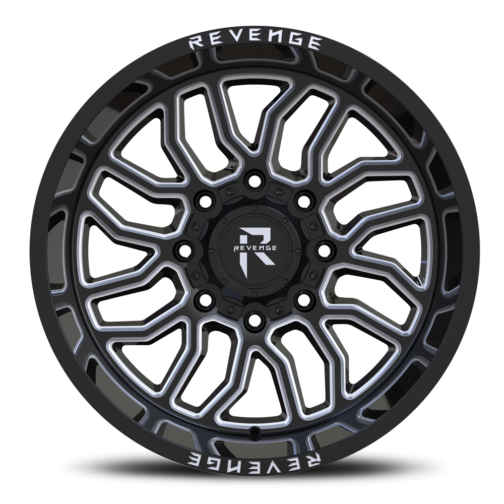 REVENGE OFFROAD RV205 22X12 -44 6X135/6X139.7 BLACK MILLED