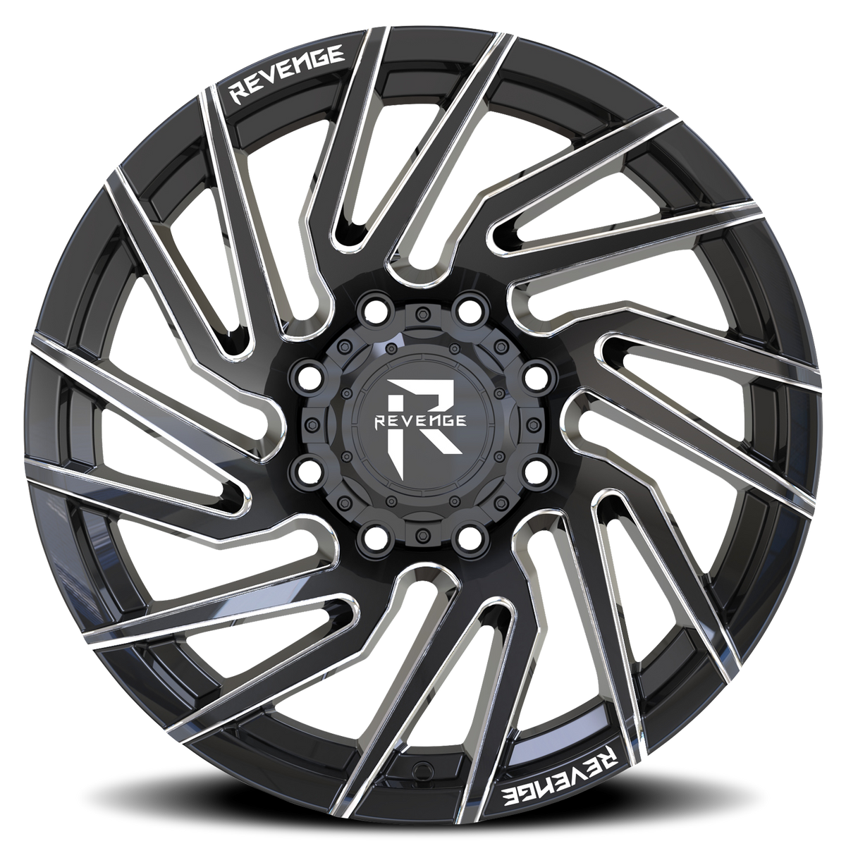 REVENGE OFFROAD RV207 20X9 0 8X180 BLACK MILLED
