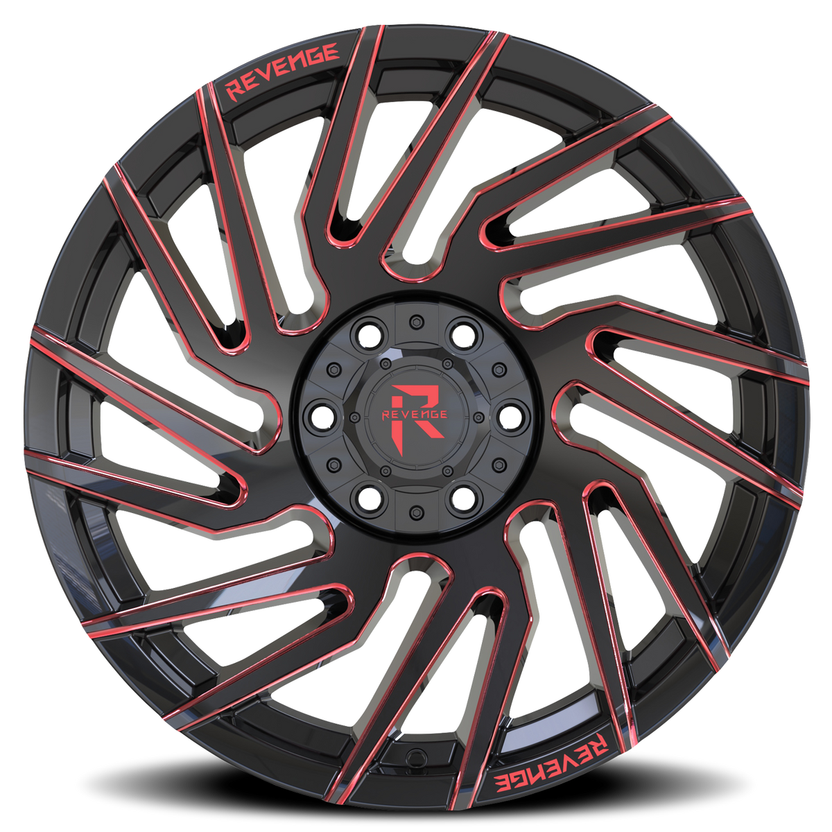 REVENGE OFFROAD RV207 20X9 0 6X135/6X139.7 BLACK RED MILLED