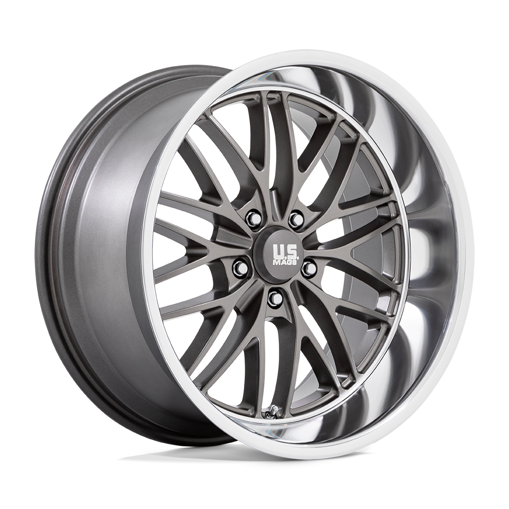US Mag 1PC U139 SANTA CRUZ 20X10 6 5X120.65/5X4.75 ANTHRACITE WITH DIAMOND CUT LIP