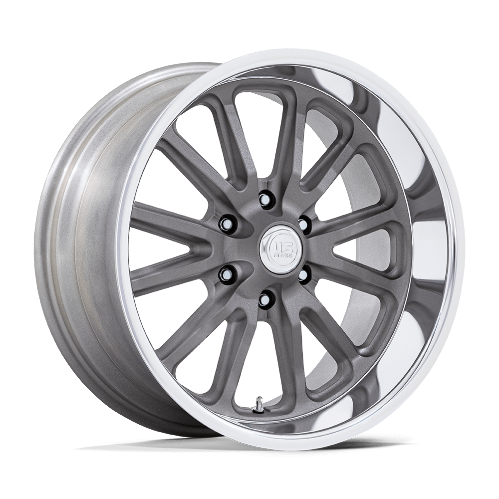 US MAG 1PC UC145 RAMBLER 6 20x9.5 1 6x139.7 MATTE GUNMETAL DIAMOND CUT LIP