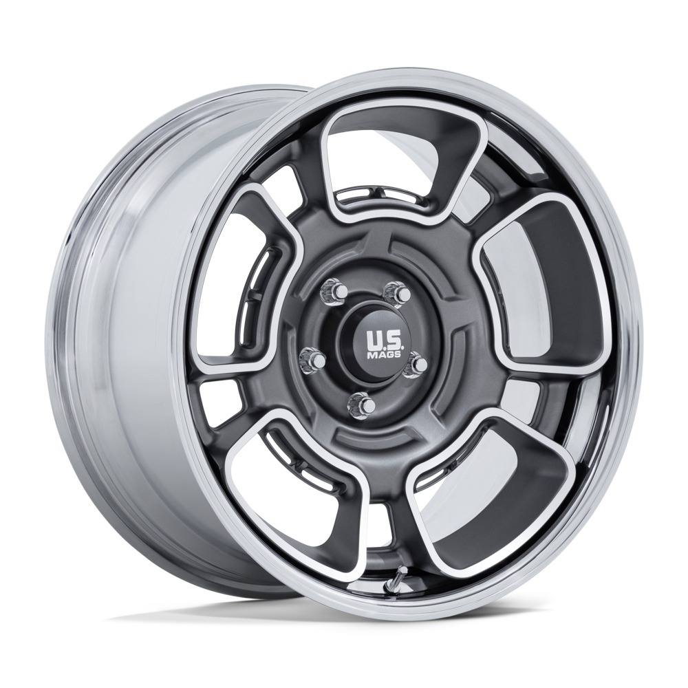 Us Mag 1Pc UC147 FLAGSTAFF - 20x10 6mm 5x127 ANTHRACITE W/ MACH-FC & CHR-LP Wheel | UC147AD20105006