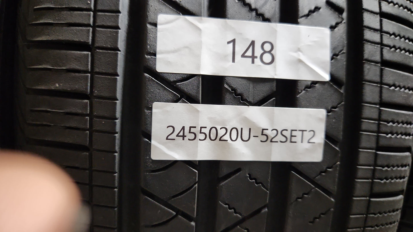 Set of 2 - 245/50R20 Continental Cross Contact LX Sport - Used Tires