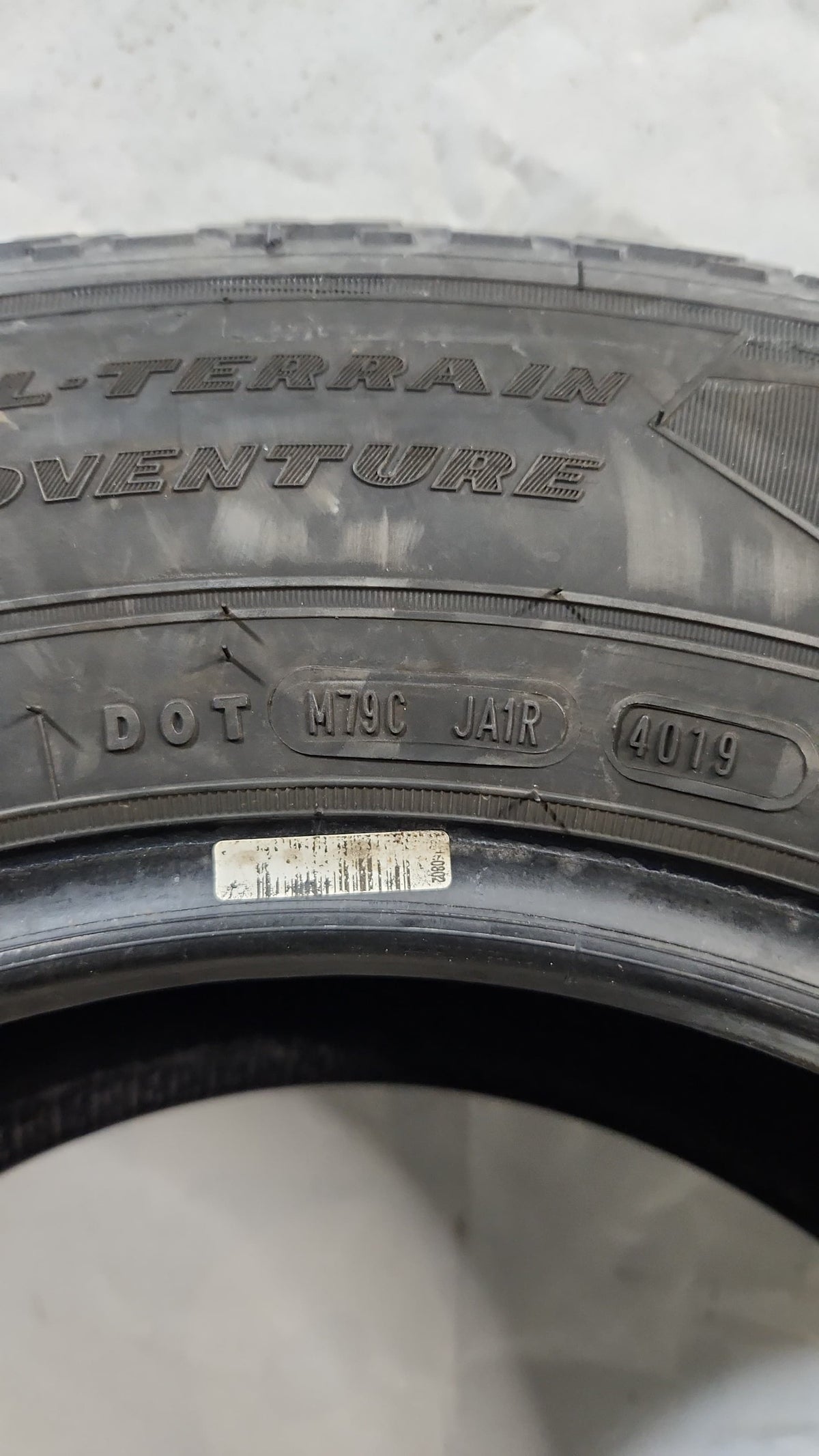 Set of 4 - 235/75R17 Goodyear Wrangler All-Terrain Adventure Kevlar- Used Tires