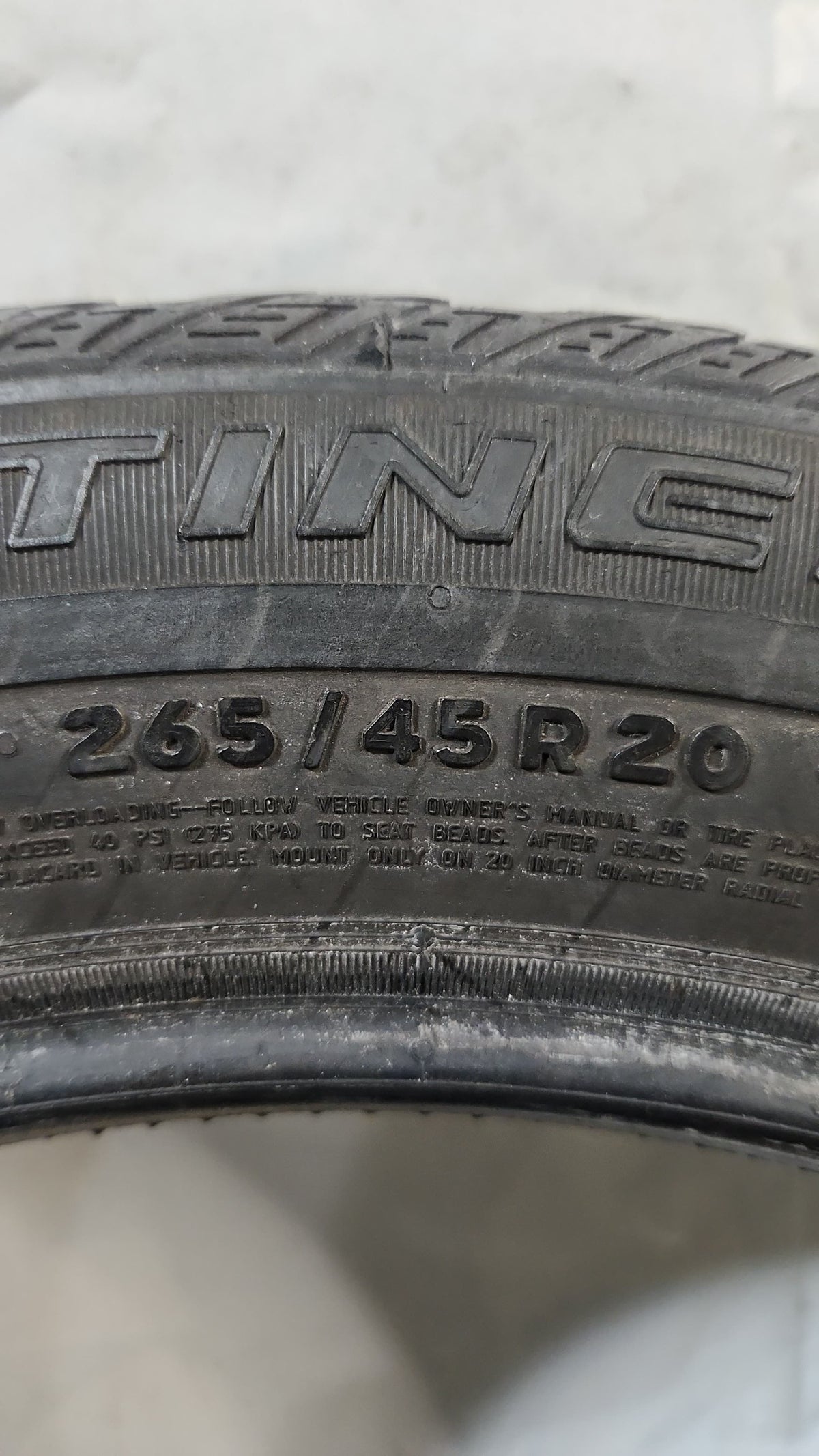 Used Tire - 265/45R20 Continental Cross Contact LX Sport