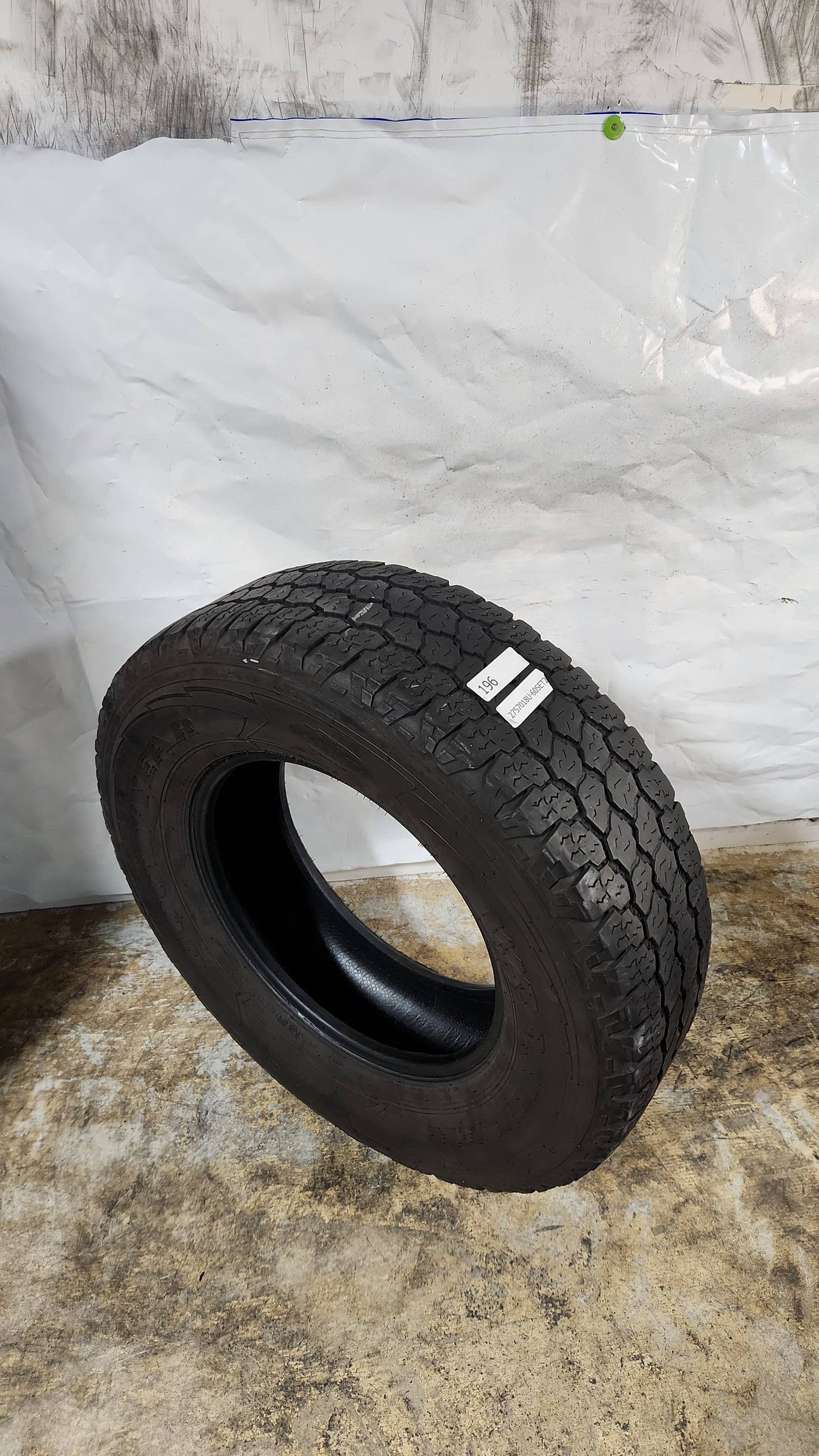 Set of 2 - LT275/70R18 Goodyear Wrangler All-Terrain Adventure Kevlar - Used Tires