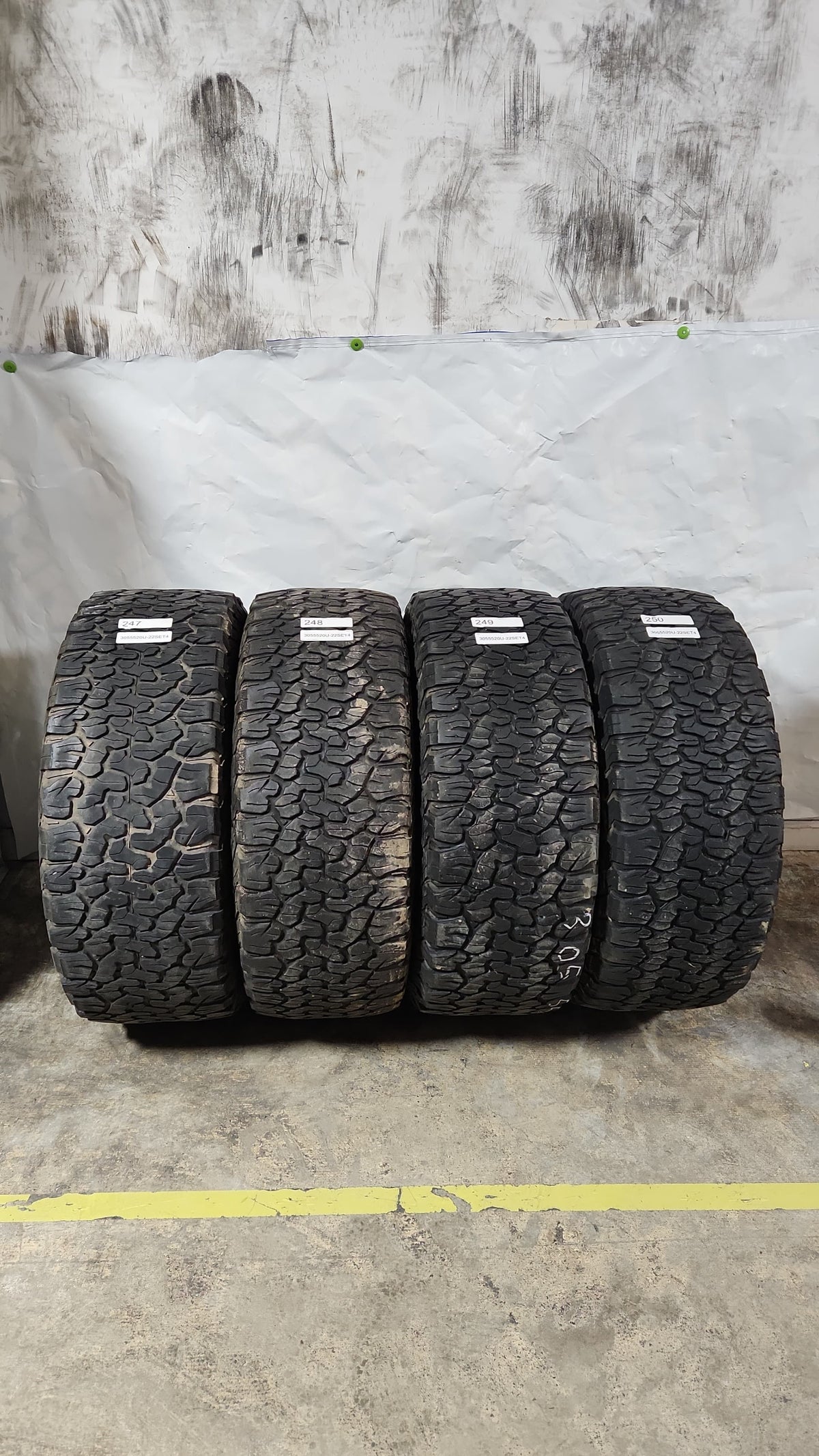 Set of 4 Used Tires - 305/55R20 BFGoodrich All-Terrain T/A KO2