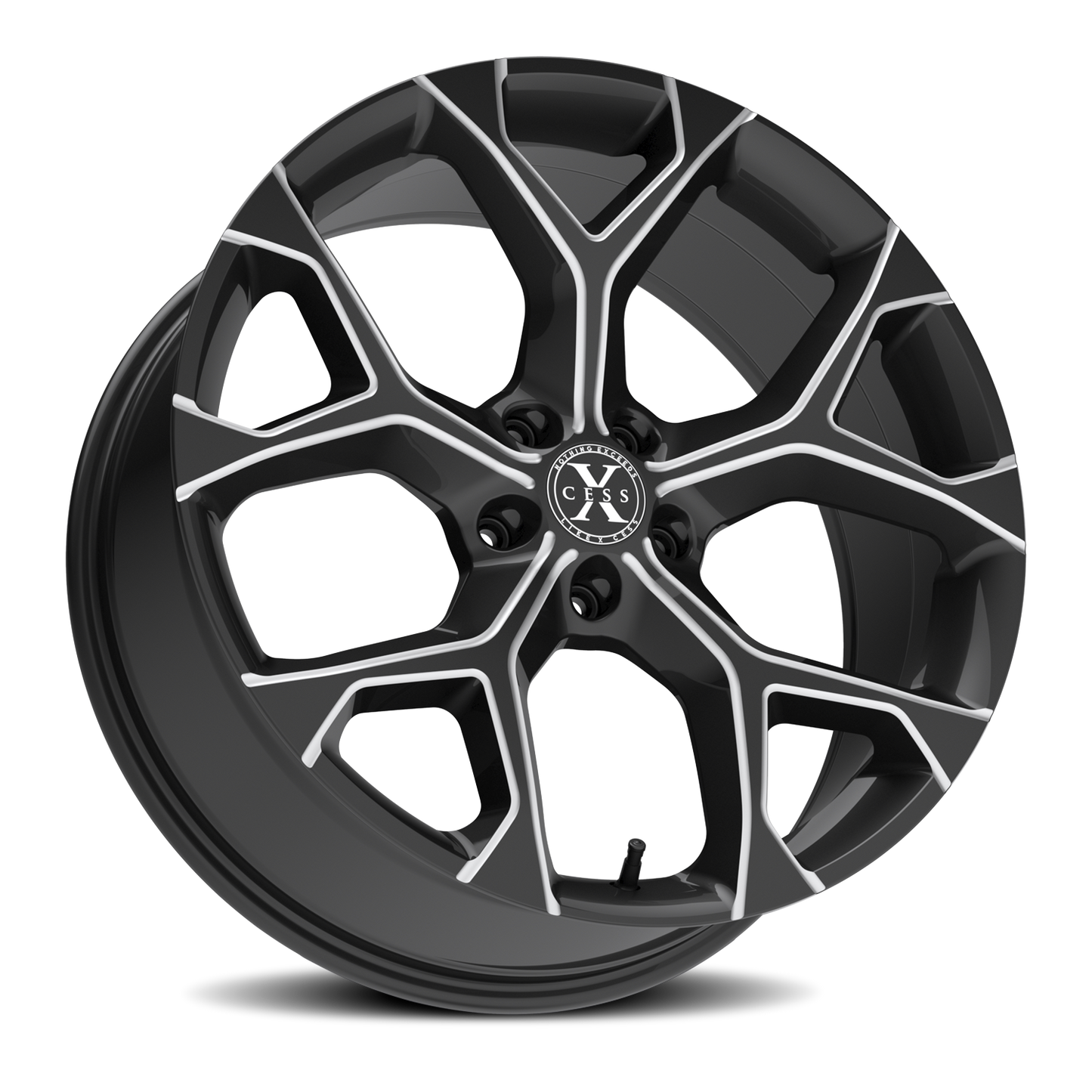 XCESS X05 5 FLAKE 22X9 35MM 5X120 GLOSS BLACK MILLED | X0529052035GBML