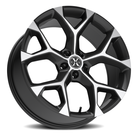 XCESS X05 5 FLAKE 24X9 35MM 5X114.3 GLOSS BLACK MACHINED | X0549051435GBM