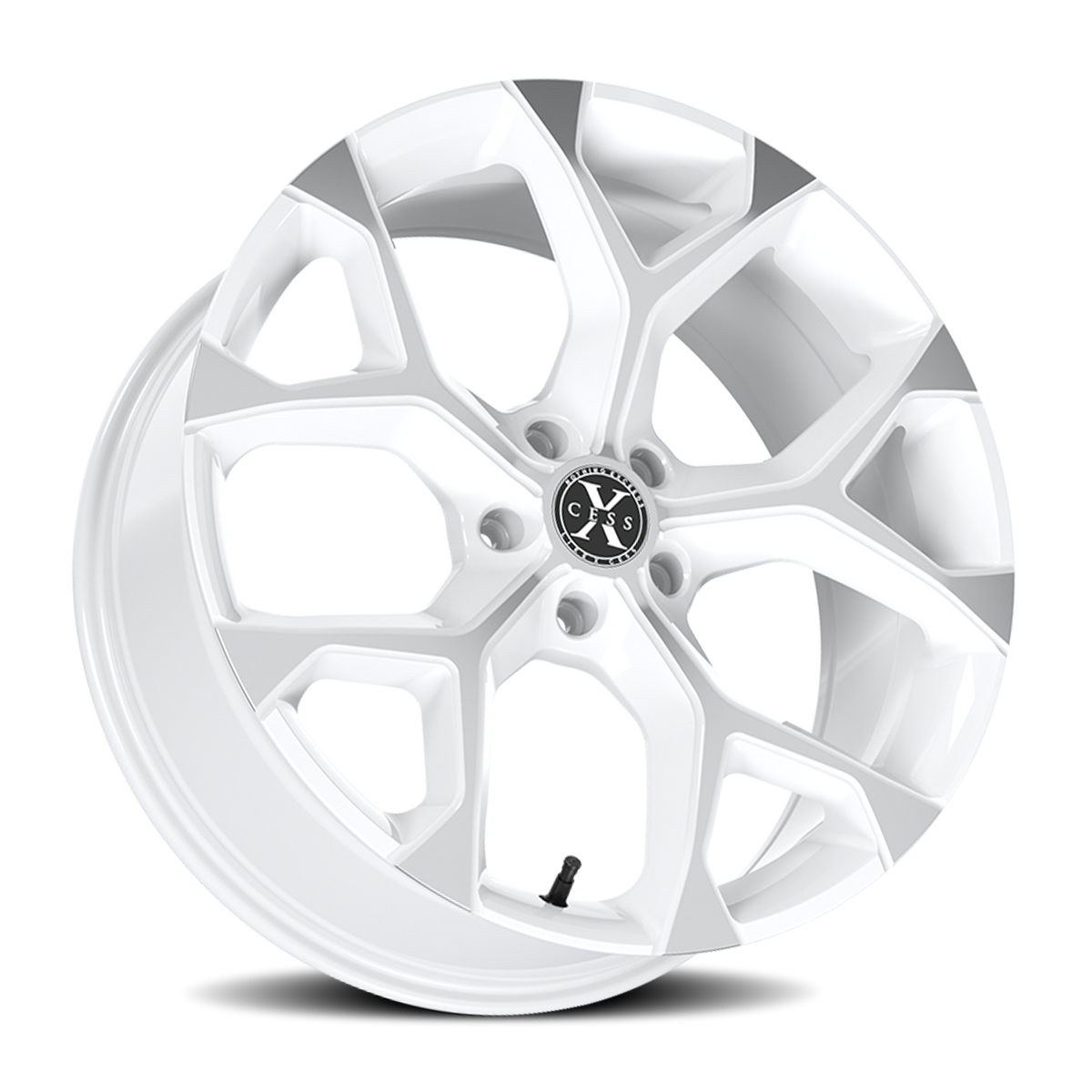 XCESS X05 5 FLAKE 22X9 35MM 5X114.3 WHITE MACHINED | X0529051435WM