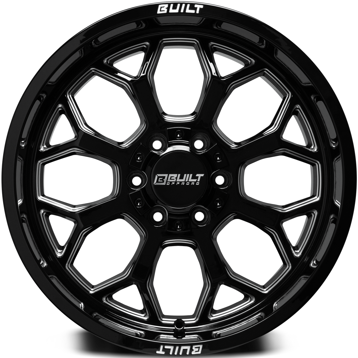Built Offroad BTO-1 20x10 -19mm 6x135-6x139.7 Gloss Black