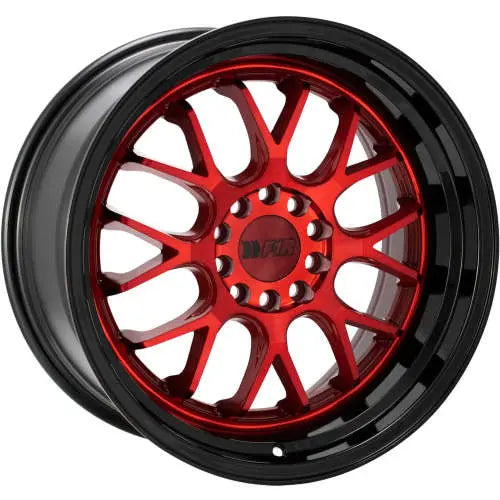 F1R F21 18x8.5 +45 5x112 (5x4.5) Candy Red with a Black Lip
