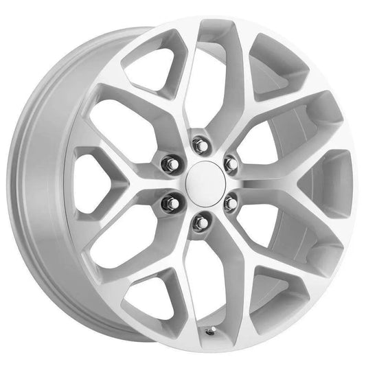 Snowflake Replica 24x10 +31 6x139.7 (6x5.5) Silver Machined