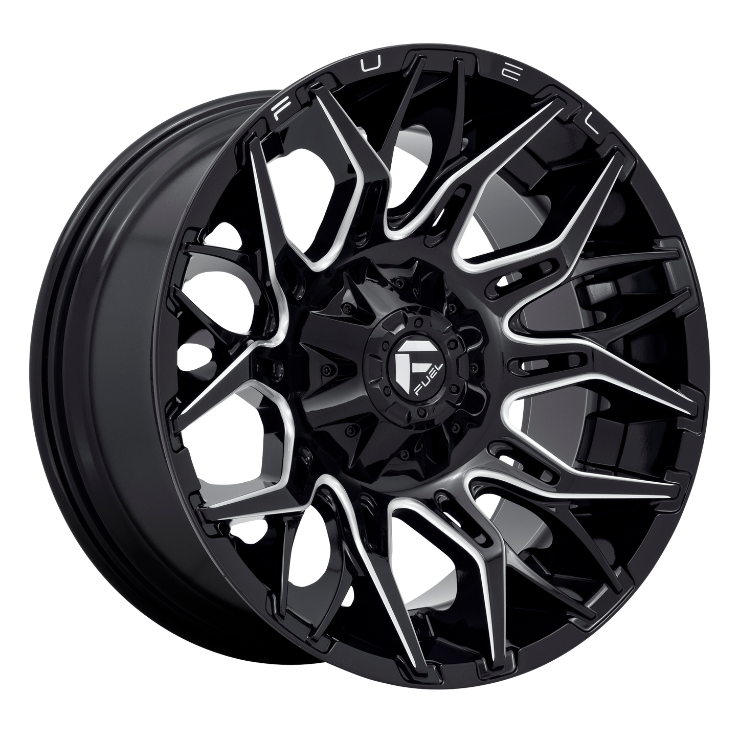 Fuel 1PC D769 TWITCH 20X10 -18 6X135/6X5.3/6X139.7/6X5.5 Glossy Black Milled