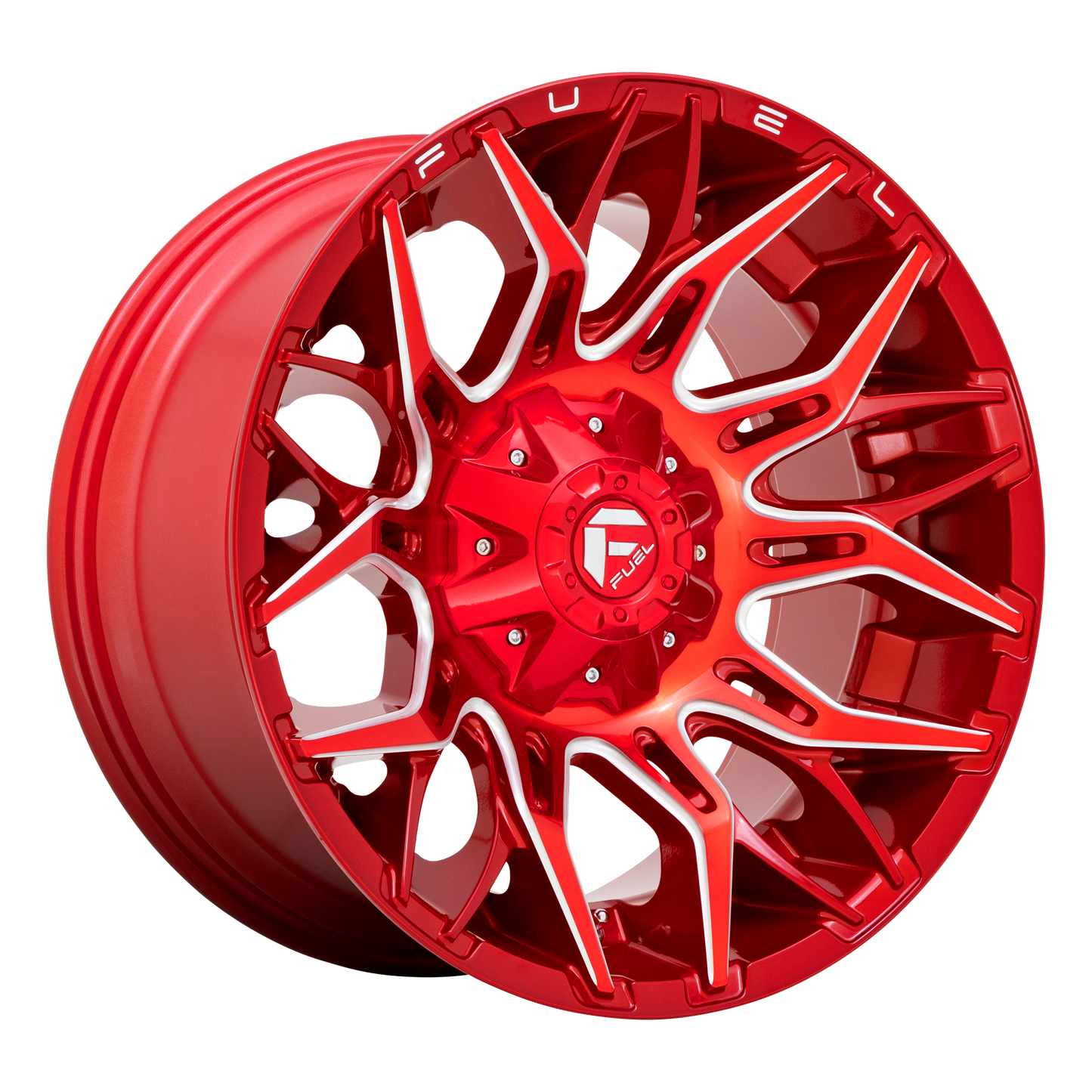 Fuel 1PC D771 TWITCH 22X12 -44 5X114.3/5X127/5X4.5/5.0 Candy Red Milled