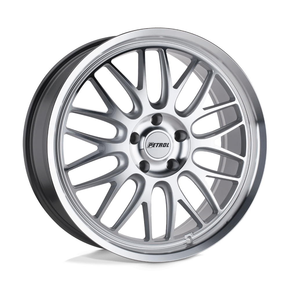Petrol P4C 17X8 40 5X110/5X110 SILVER W/ MACHINED FACE & LIP