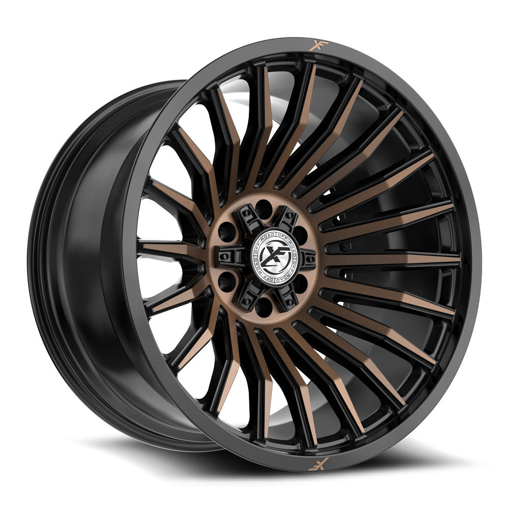 XF Off-Road XF-231 18x9 12 6x135/6x139.7 Satin Black & Bronze Machined Double Dark Tint XF-23118905712SBMZDT