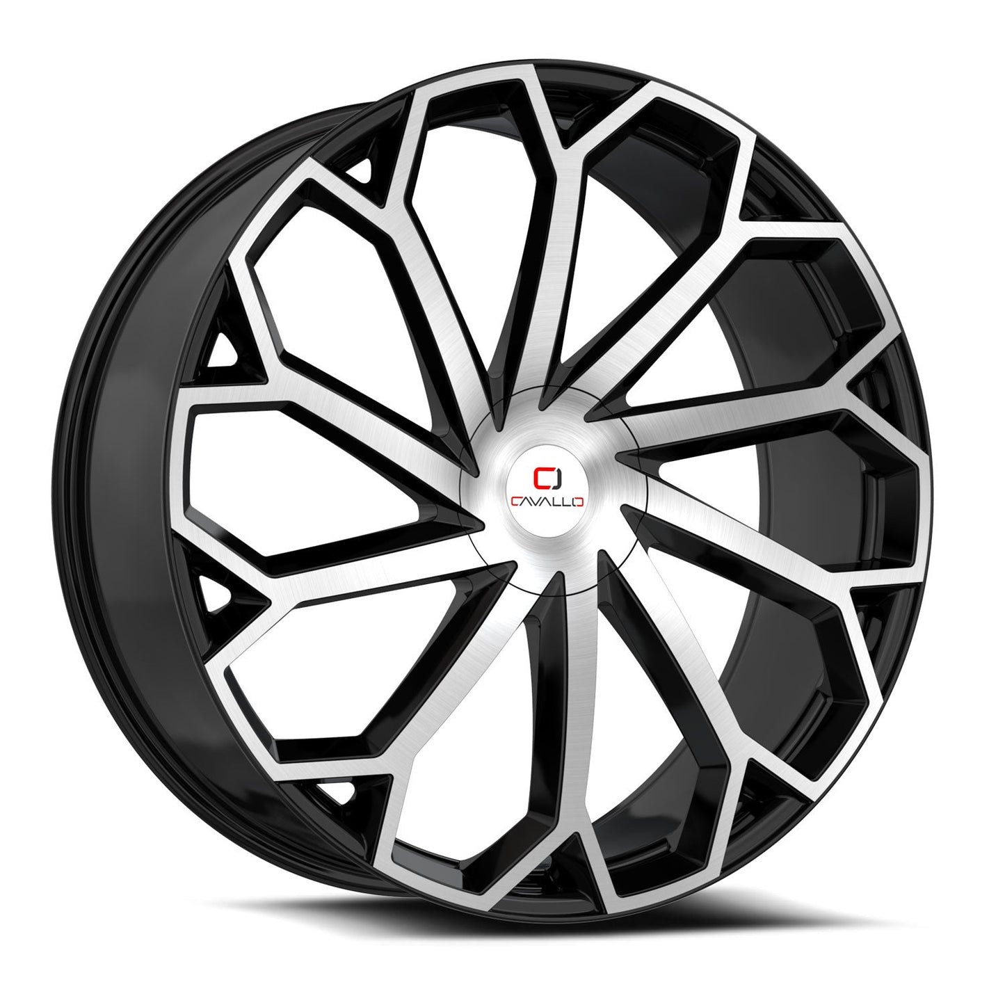 CAVALLO CLV-51 18X8 35 5X112/5X114.3 GLOSS BLACK & MACHINED