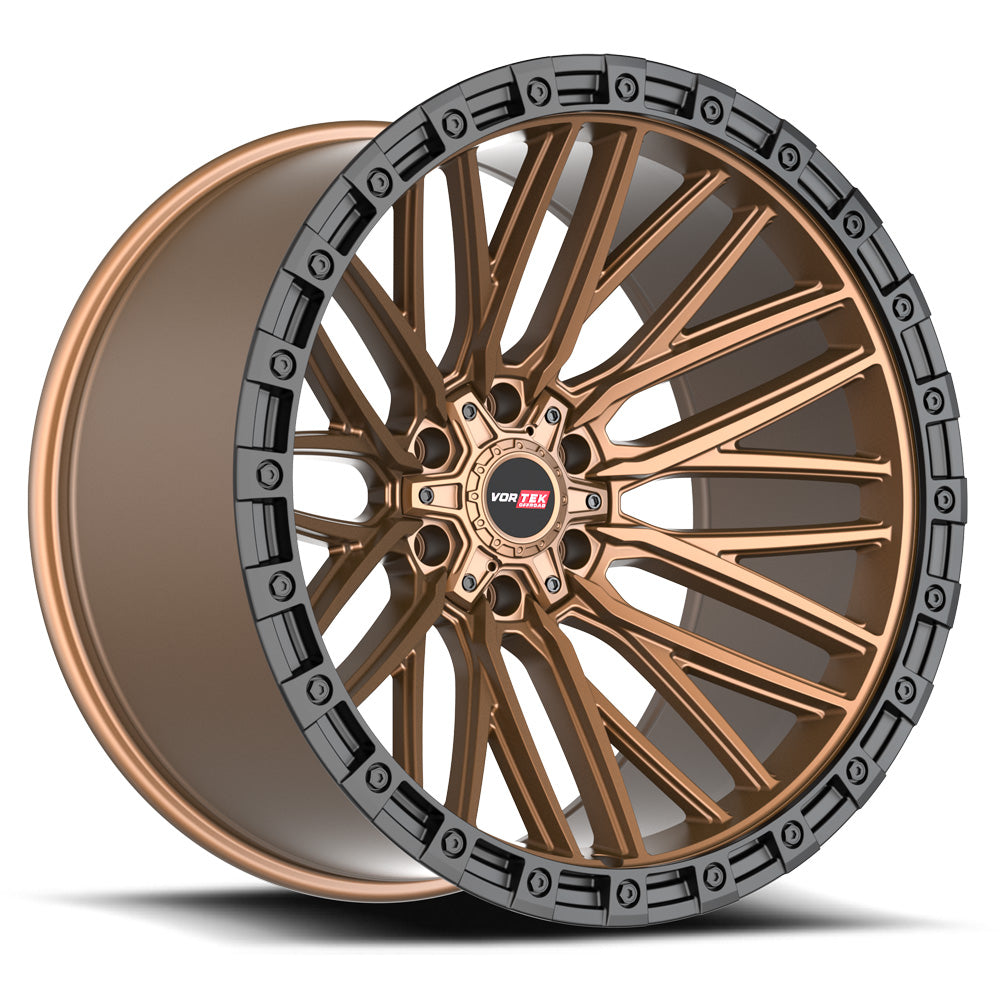 Vortek VRT-608 22x12 -44 6x135/6x139.7 Matte Bronze With Black Bead Ring 608221257-44MZBR