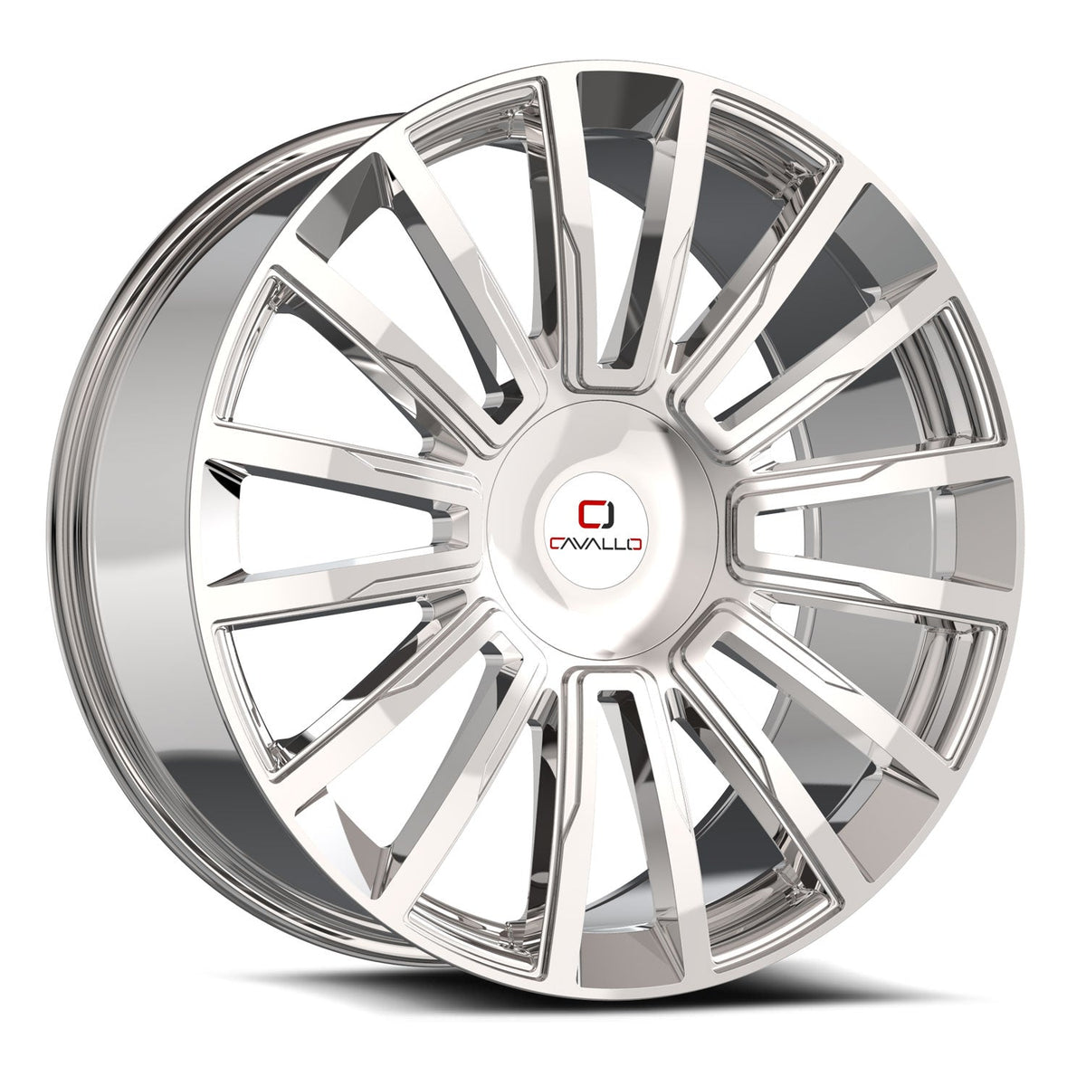 Cavallo CLV-47 22x9.5 15 Blank 5x/6x Nano Chrome CLV-472295BLANK+15NC