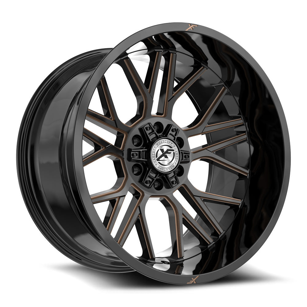 XF Off-Road XF-235 20x9 0 5x127/5x139.7 Gloss Black & Bronze Milled XF-235209051271397+0GBZM
