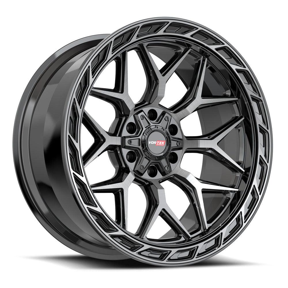 VORTEK VRP-504 20X9 0 5X139.7/5X150 BLACK DIAMOND CUT WITH DARK TINT