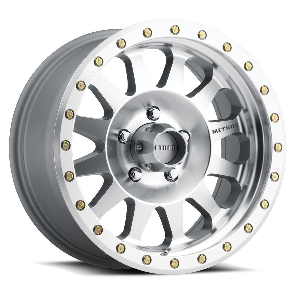 Method 304 17x8.5 5x127 (5x5) 0mm Double Standard Machined - Clear Coat MR30478550300