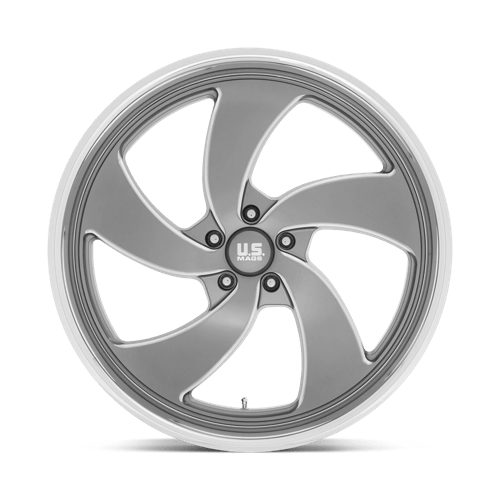 US MAG 1PC U133 DESPERADO 24X9 1 5X127 ANTHRACITE MILLED DIAMOND CUT MILLED C-BORE 78.1