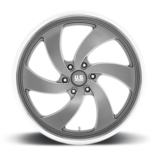 US MAG 1PC U133 DESPERADO 24X9 25 6X139.7 ANTHRACITE MILLED DIAMOND CUT MILLED C-BORE 78.1
