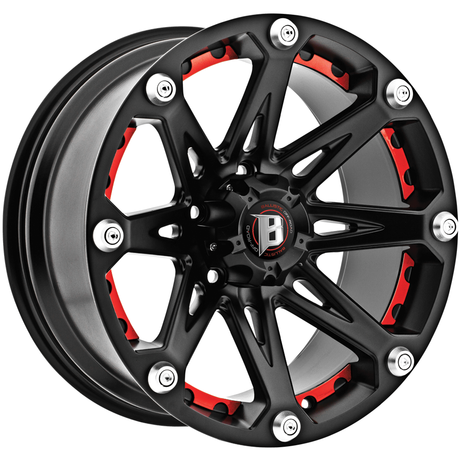 BALLISTIC 814 JESTER  17X9 5X114.3 OFFSET -12 FLAT BLACK - Tires and Engine Performance