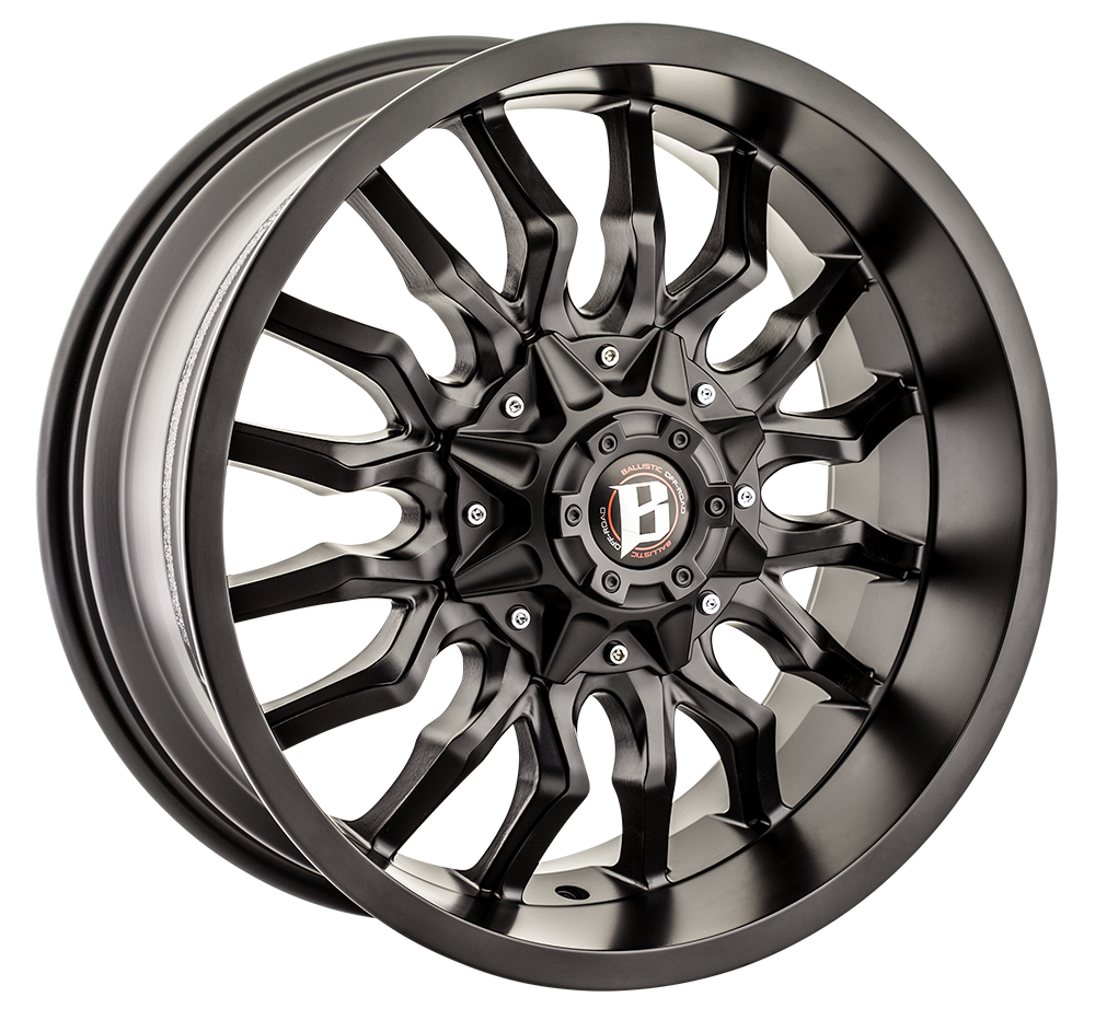 BALLISTIC 972-TARANTULA 18X9 12X135/139.7 OFFSET +00 FLAT BLACK - Tires and Engine Performance