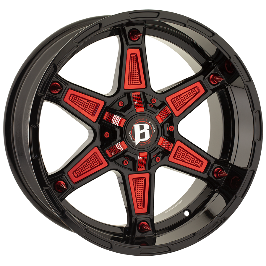 BALLISTIC 827-WARRIOR 20X10 10X114.3/127 OFFSET -19 GLOSS BLACK - Tires and Engine Performance
