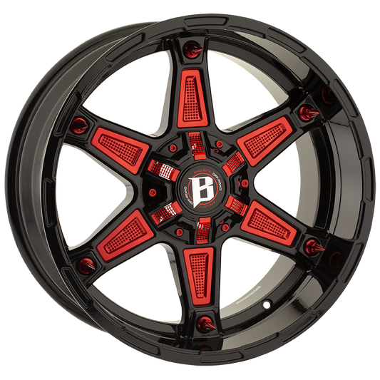 BALLISTIC 827-WARRIOR 20X10 12X135/139.7 OFFSET -19 GLOSS BLACK - Tires and Engine Performance