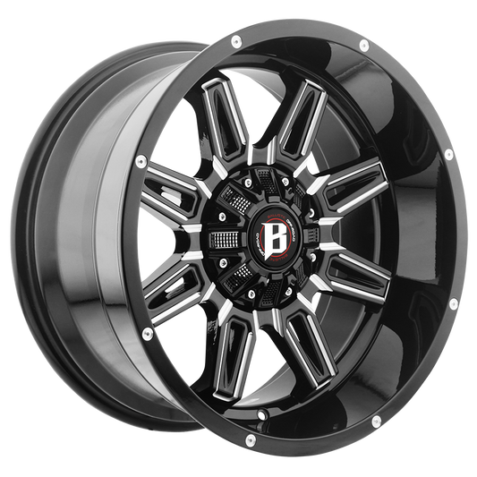BALLISTIC 965-CATAPULT 20X10 10X114.3/127 OFFSET -19 GLOSS BLACK MILLED WINDOWS - Tires and Engine Performance
