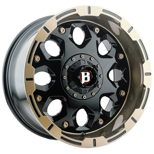 BALLISTIC 968-SHIELD 20X10 12X135/139.7 OFFSET -19 FLAT BRONZE FACE W/ FLAT BLACK LIP - Tires and Engine Performance