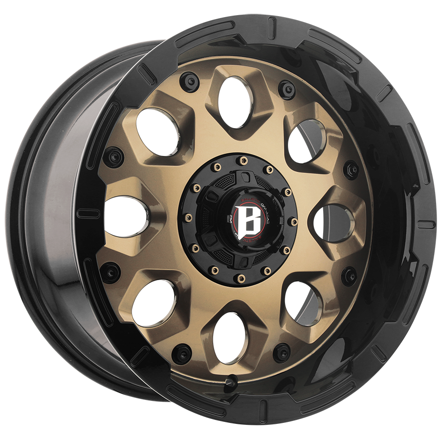 BALLISTIC 968-SHIELD 20X10 10X127/139.7 OFFSET -19 FLAT BLACK FACE W/ FLAT BRONZE LIP - Tires and Engine Performance