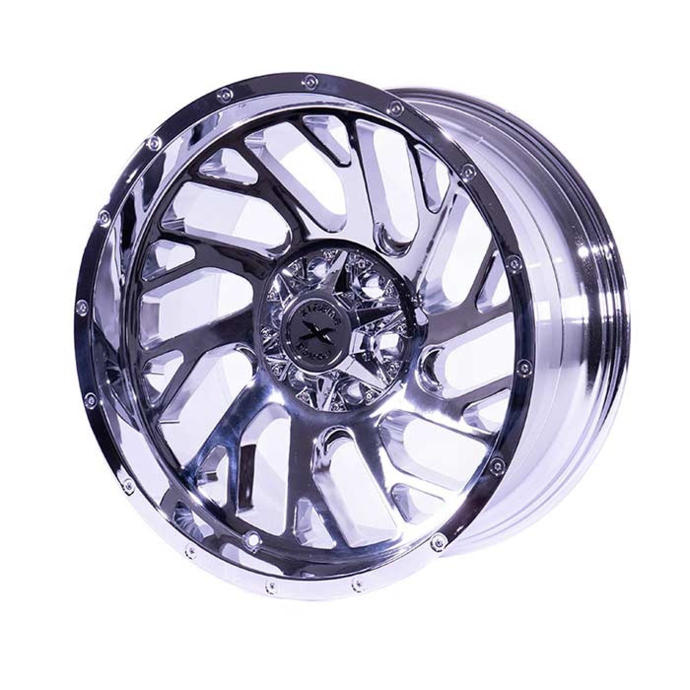 Xtreme Force XF-8 Concave 20x10 -25 33/12.50 Chrome with Thunderer MT or Similar - Tires and Engine Performance