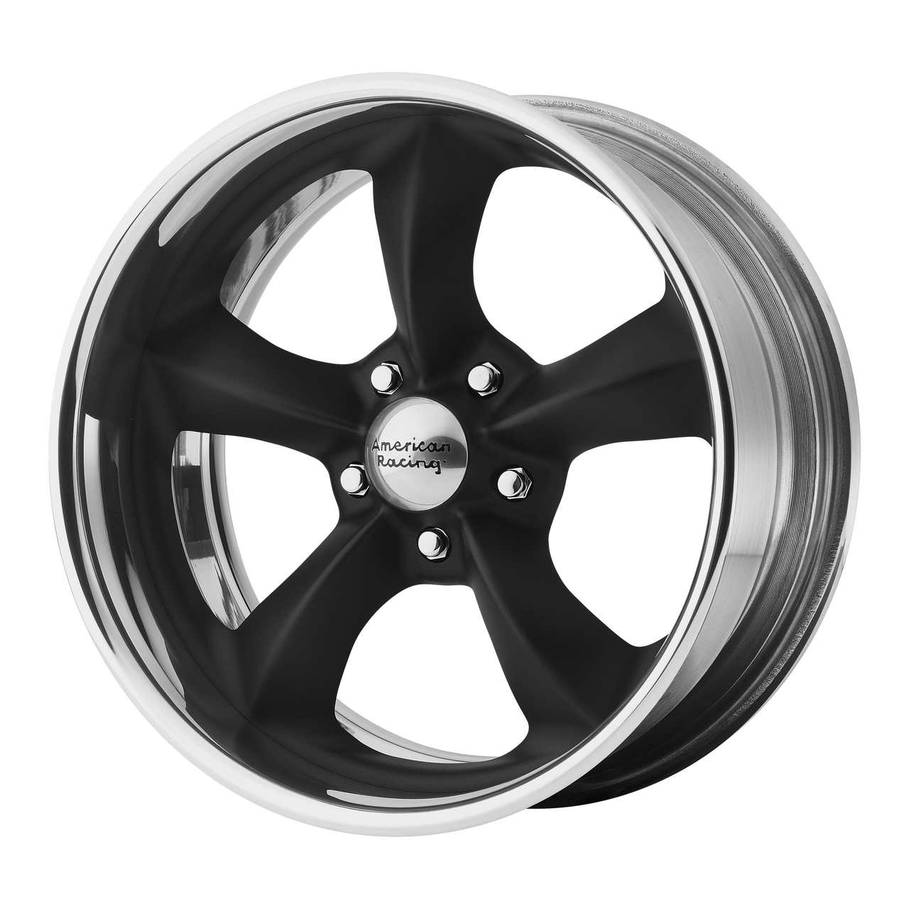American Racing Vintage VN425 TORQ THRUST SL 20X9 XX BLANK/BLANK Hot Rod Black Polished Barrel