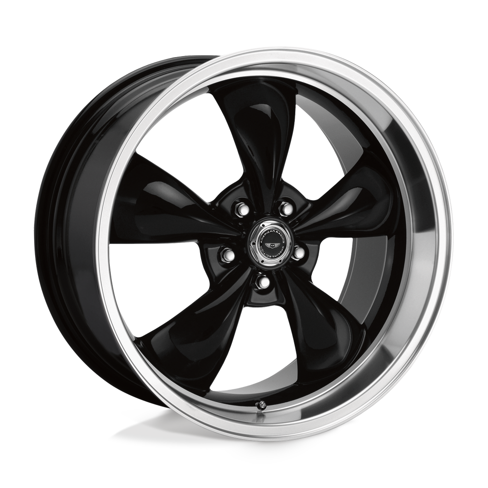 AMERICAN RACING AR105 TORQ THRUST M 20X8.5 32 5X120 GLOSS BLACK MACHINED LIP