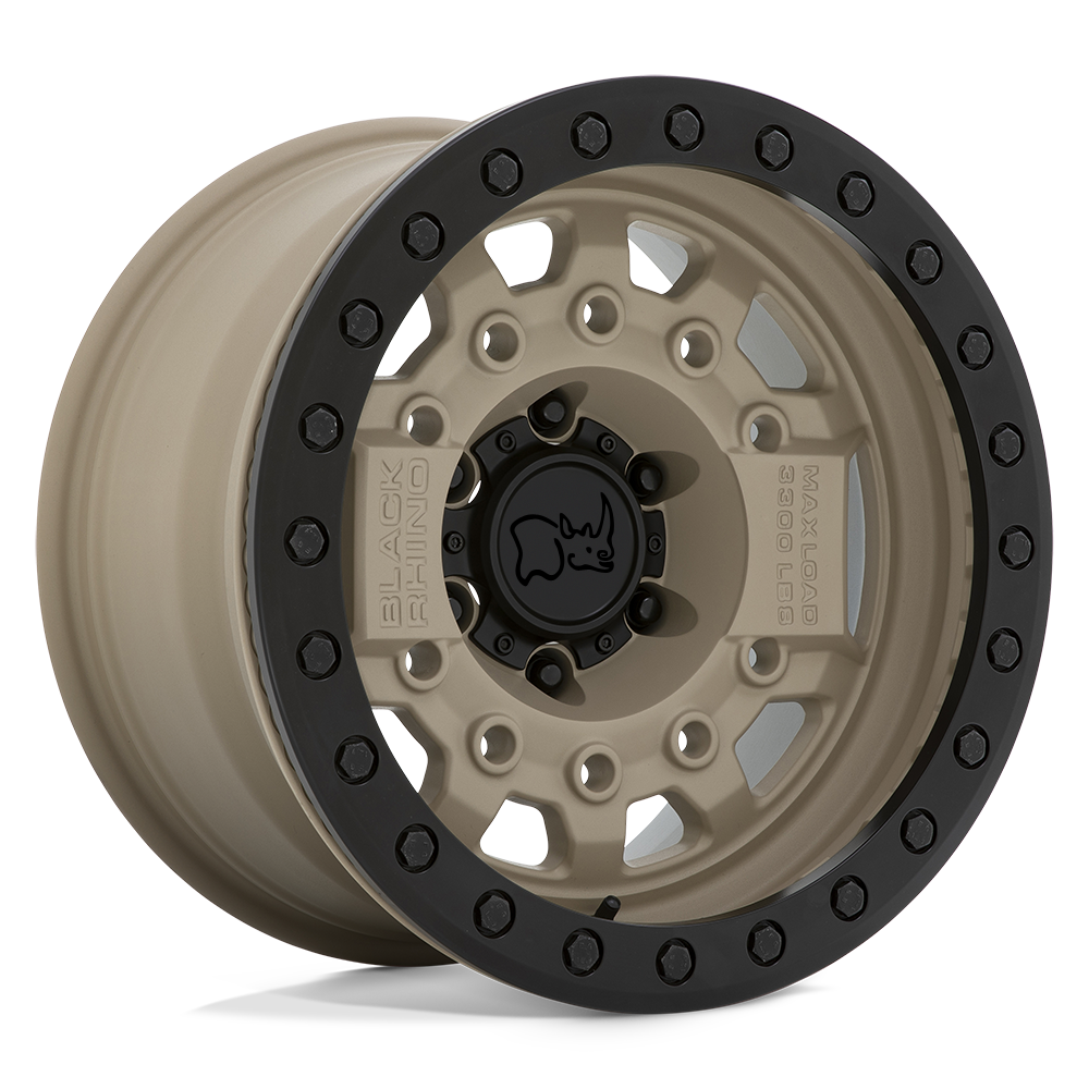 Black Rhino AVENGER BEADLOCK 17X8.5 0 6X139.7/6X5.5 DESERT SAND W/ BLACK HARDWARE