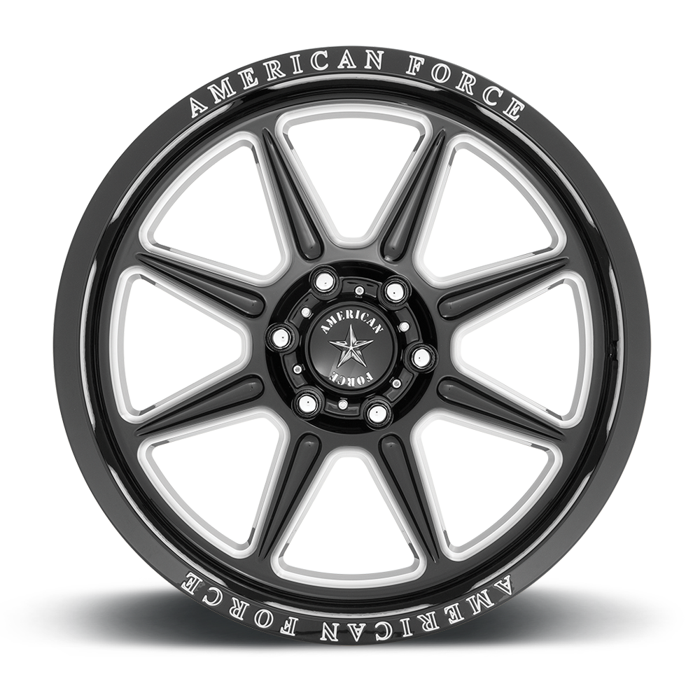 American Force AC002 TRAIL 20x10 -18 6x139.7/6x5.5 Gloss Black Milled - Tires and Engine Performance