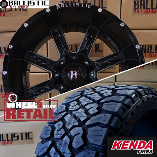 Ballistic 959 20x10 ET-19 6x135/6x139.7(6x5.5) Gloss Black Milled | 275/55R20LT E Kenda Klever KR601 R/T BLK SW - Tires and Engine Performance